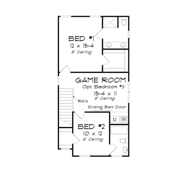 Cabin & Cottage House Plan Second Floor - Foley Hill Two-Story Home 130D-0381 - Shop House Plans and More