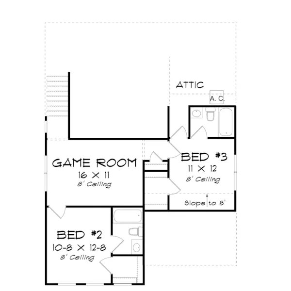 Traditional House Plan Second Floor - Merrimac Country Home 130D-0388 - Shop House Plans and More