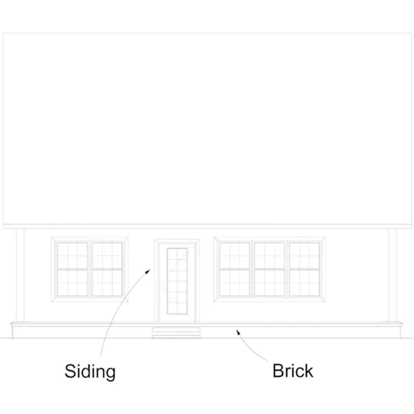 Traditional House Plan Rear Elevation - Merrimac Country Home 130D-0388 - Shop House Plans and More