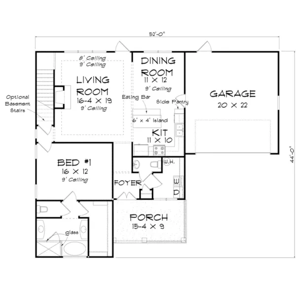 Country House Plan First Floor - Pin Grove Farmhouse 130D-0389 - Shop House Plans and More