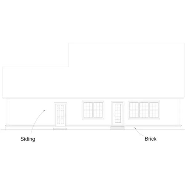 Country House Plan Rear Elevation - Pin Grove Farmhouse 130D-0389 - Shop House Plans and More