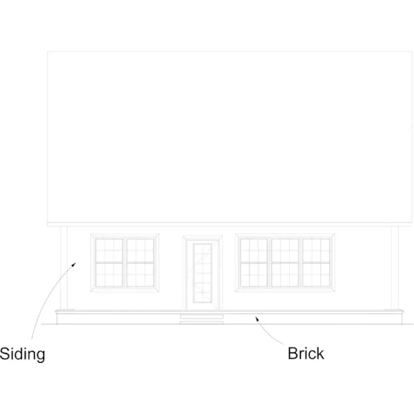 Cabin & Cottage House Plan Rear Elevation - Pratt Mill Country Home 130D-0390 - Shop House Plans and More