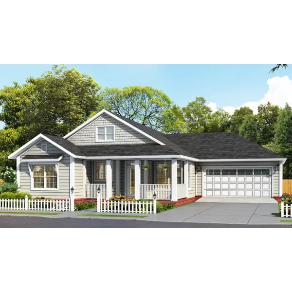 Country House Plan Front of Home - Siller Ranch Home 130D-0391 - Shop House Plans and More