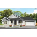 Country House Plan Front of Home - Siller Ranch Home 130D-0391 - Shop House Plans and More