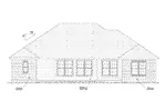 Ranch House Plan Rear Elevation - Haldeman Ranch Home 130D-0393 - Shop House Plans and More