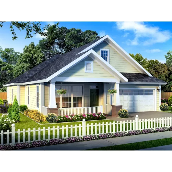 Cabin & Cottage House Plan Front of Home - Payton Lane Bungalow 130D-0394 - Shop House Plans and More