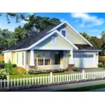 Cabin & Cottage House Plan Front of Home - Payton Lane Bungalow 130D-0394 - Shop House Plans and More