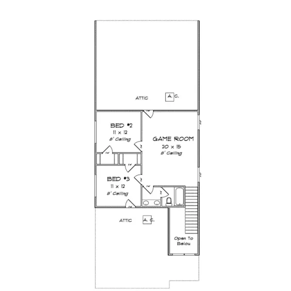 Traditional House Plan Second Floor - 130D-0409 | House Plans and More