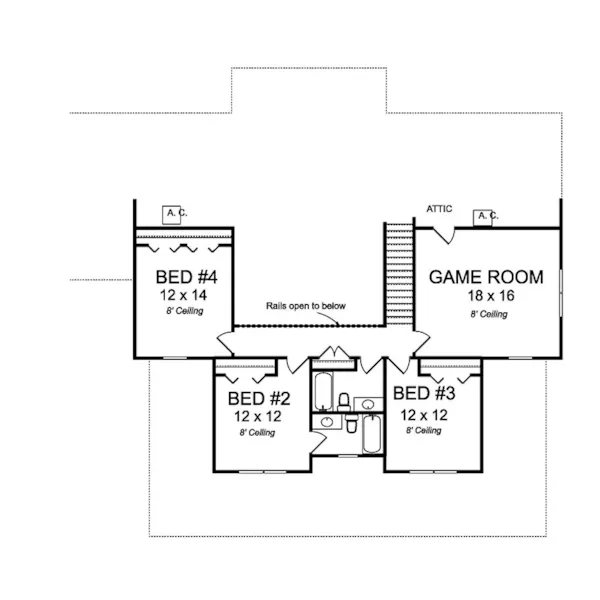 Farmhouse Plan Second Floor - 130D-0413 | House Plans and More