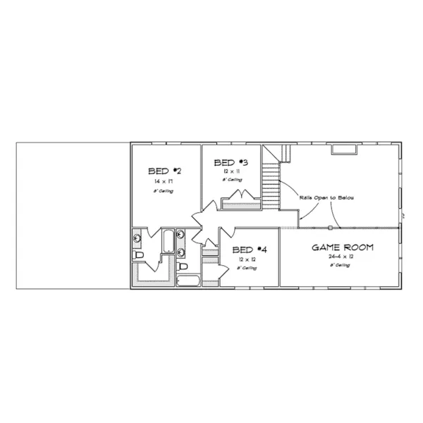 Country House Plan Second Floor - 130D-0414 | House Plans and More