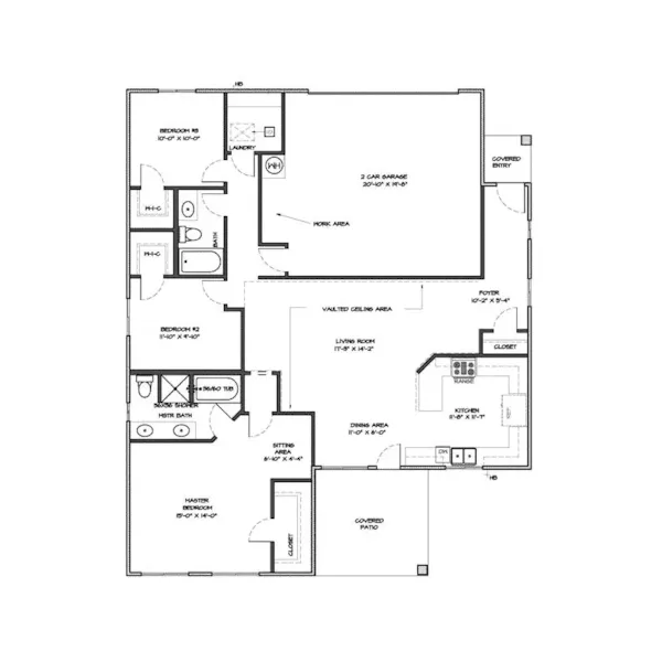 Southwestern House Plan First Floor - Las Cruces Rustic Modern Home 131D-0008 - Shop House Plans and More