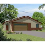 Southwestern House Plan Front of Home - Las Cruces Rustic Modern Home 131D-0008 - Shop House Plans and More