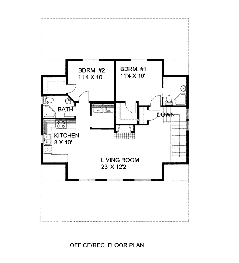 Rustic Project Plan Second Floor 133D-7509