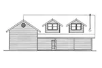 Rustic House Plan Rear Elevation -  133D-7511 | House Plans and More