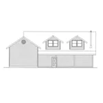 Rustic House Plan Rear Elevation -  133D-7511 | House Plans and More