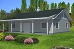 Building Plans Front of Home - Monty Workshop & Fishing Room 133D-7512 | House Plans and More