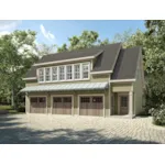 Building Plans Front of House 136D-7502