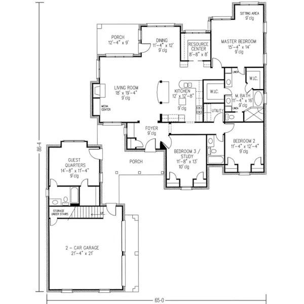 Country House Plan First Floor - Olivercrest European Home 137D-0001 - Shop House Plans and More