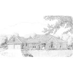 Ranch House Plan Front of House 137D-0002