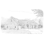 Ranch House Plan Front of House 137D-0003