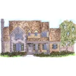 European House Plan Front of House 137D-0004