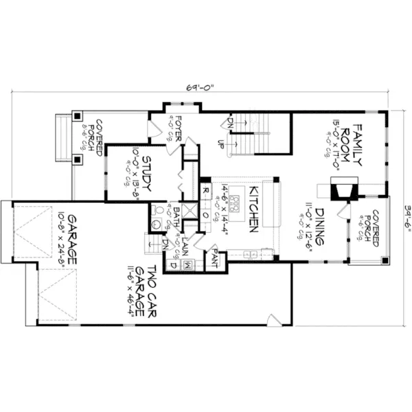 Country House Plan First Floor - Ozark Oaks Craftsman Home 137D-0005 - Shop House Plans and More