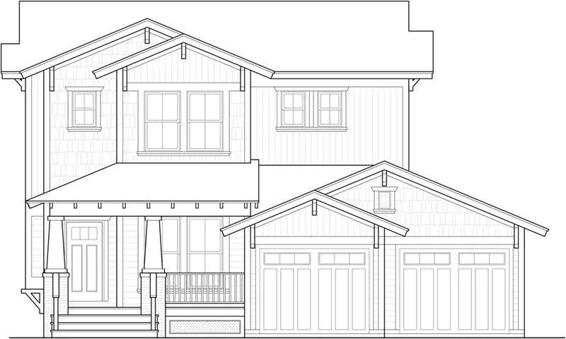 Country House Plan Front of Home - Ozark Oaks Craftsman Home 137D-0005 - Shop House Plans and More