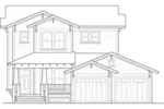 Country House Plan Front of Home - Ozark Oaks Craftsman Home 137D-0005 - Shop House Plans and More