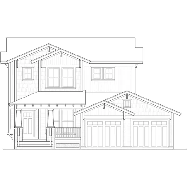 Country House Plan Front of Home - Ozark Oaks Craftsman Home 137D-0005 - Shop House Plans and More