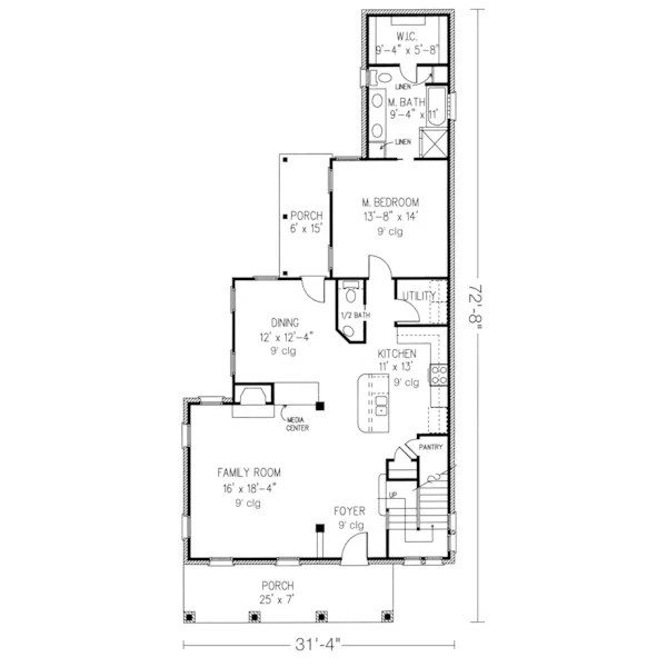 Country House Plan First Floor - Pattyanna Country Home 137D-0007 - Shop House Plans and More