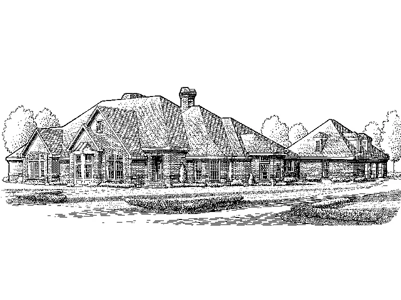 Ranch House Plan Front Image of House - Sherwick Place Luxury Ranch Home 137D-0015 - Shop House Plans and More