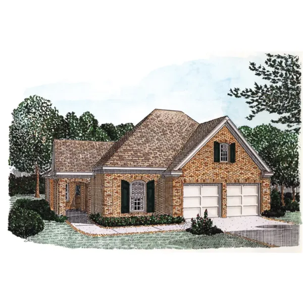 Ranch House Plan Front of Home - Sidwell Grove Ranch Home 137D-0025 - Shop House Plans and More