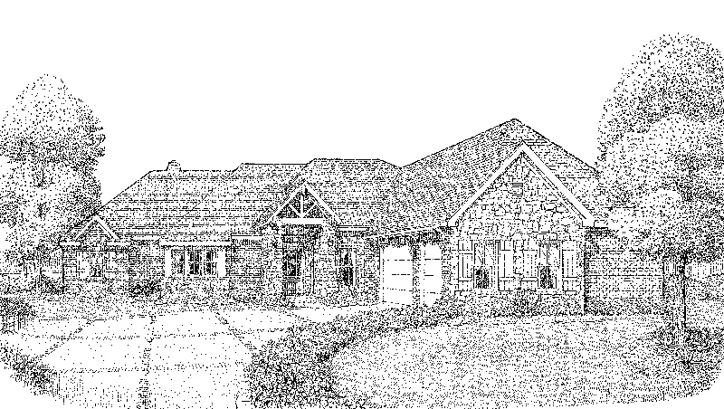 Ranch House Plan Front of Home - Taregan Lane Craftsman Home 137D-0026 - Shop House Plans and More
