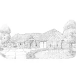 Ranch House Plan Front of House 137D-0026