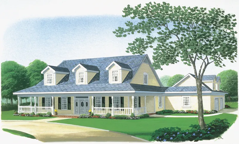 Craftsman House Plan Front of Home - Unity Country Home 137D-0027 - Shop House Plans and More