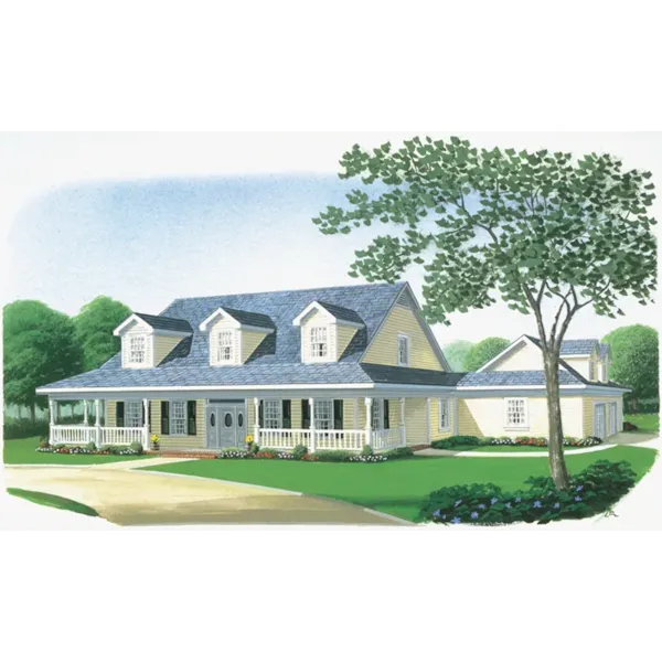 Craftsman House Plan Front of Home - Unity Country Home 137D-0027 - Shop House Plans and More