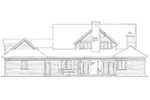 Craftsman House Plan Rear Elevation - Unity Country Home 137D-0027 - Shop House Plans and More
