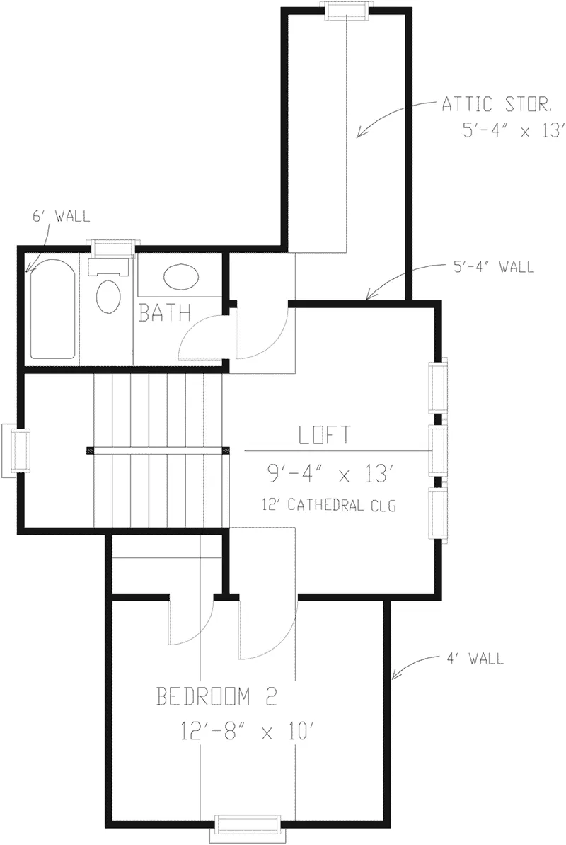 Traditional House Plan Second Floor - Lucille Lane Country Home 137D-0029 - Shop House Plans and More
