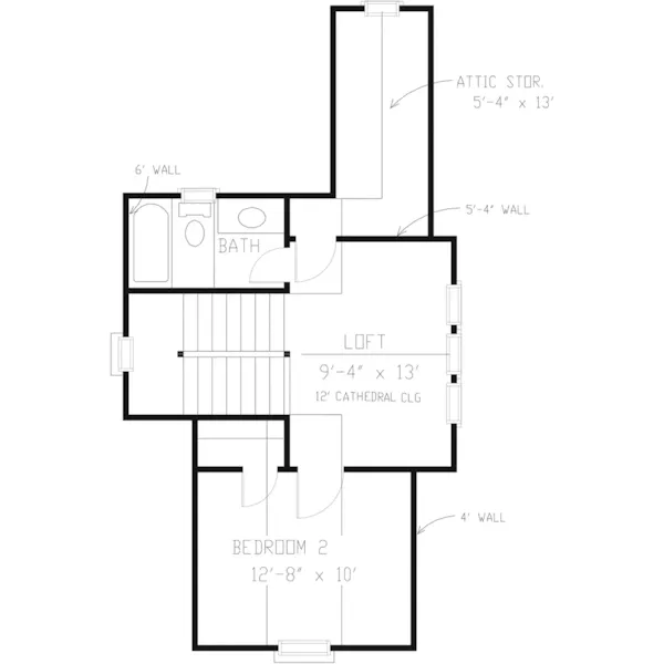 Traditional House Plan Second Floor - Lucille Lane Country Home 137D-0029 - Shop House Plans and More