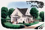 Traditional House Plan Front of Home - Lucille Lane Country Home 137D-0029 - Shop House Plans and More