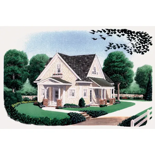 Traditional House Plan Front of Home - Lucille Lane Country Home 137D-0029 - Shop House Plans and More