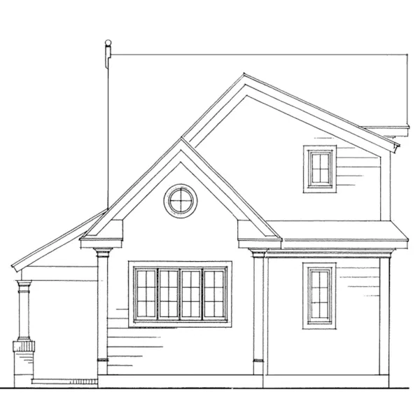 Traditional House Plan Rear Elevation - Lucille Lane Country Home 137D-0029 - Shop House Plans and More