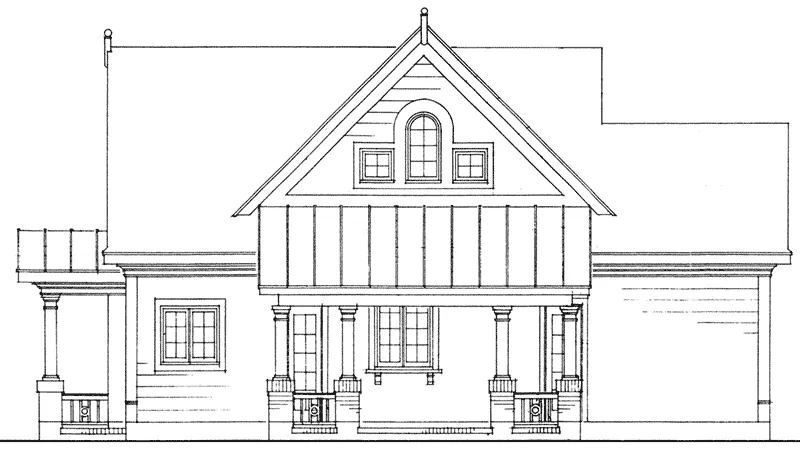 Traditional House Plan Right Elevation - Lucille Lane Country Home 137D-0029 - Shop House Plans and More