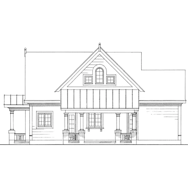 Traditional House Plan Right Elevation - Lucille Lane Country Home 137D-0029 - Shop House Plans and More