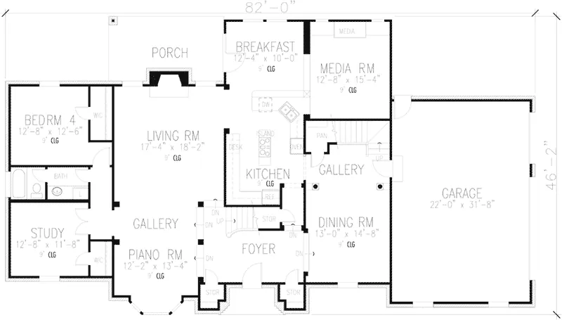 Modern House Plan First Floor - English Manor Luxury Home 137D-0030 - Search House Plans and More