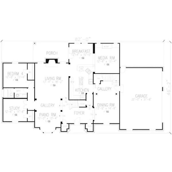 Modern House Plan First Floor - English Manor Luxury Home 137D-0030 - Search House Plans and More