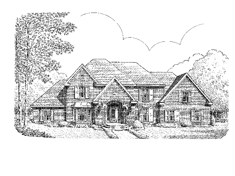 Modern House Plan Front Image of House - English Manor Luxury Home 137D-0030 - Search House Plans and More