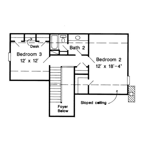 European House Plan Second Floor - Etham Traditional Ranch Home 137D-0031 - Search House Plans and More