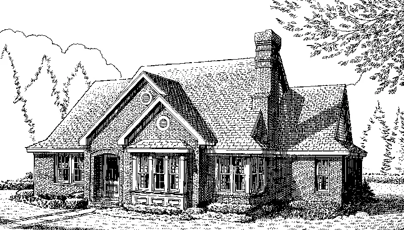 European House Plan Front of Home - Etham Traditional Ranch Home 137D-0031 - Search House Plans and More