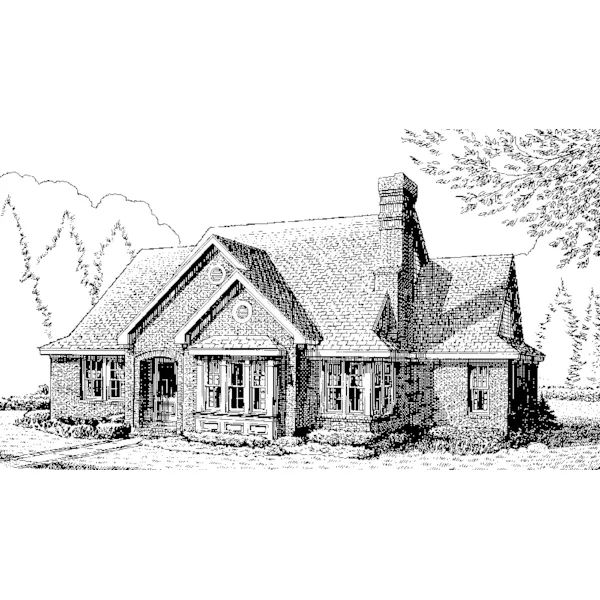 European House Plan Front of Home - Etham Traditional Ranch Home 137D-0031 - Search House Plans and More